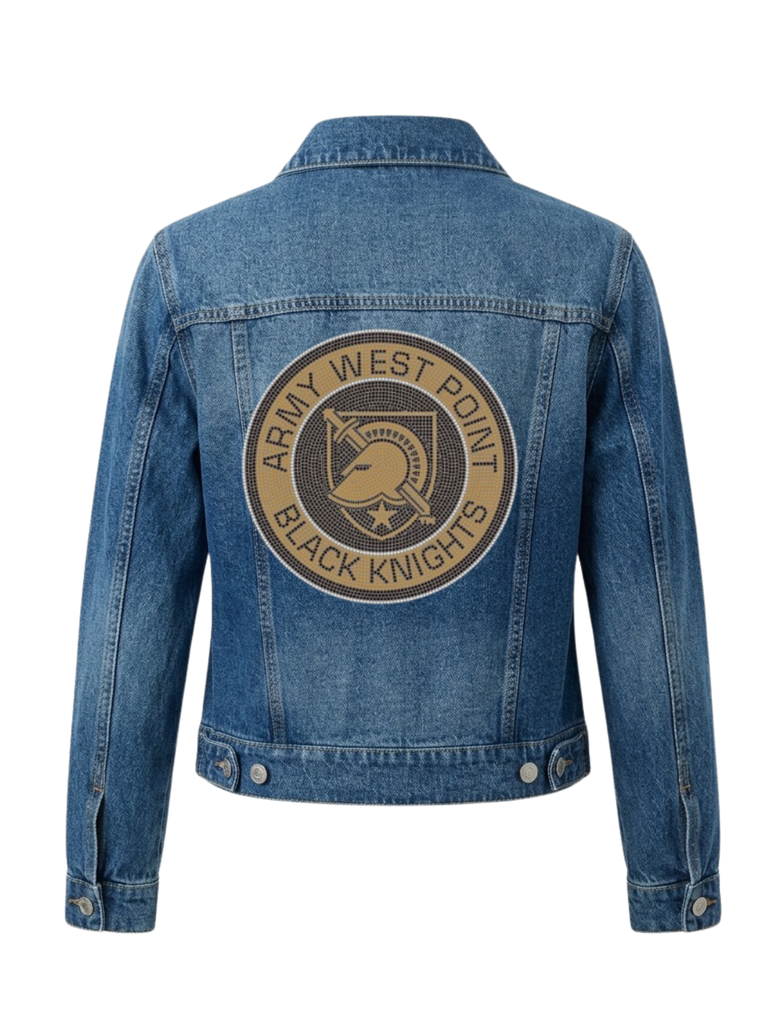 Game Day Jacket, Denim, Army West Point Circle Athena Shield