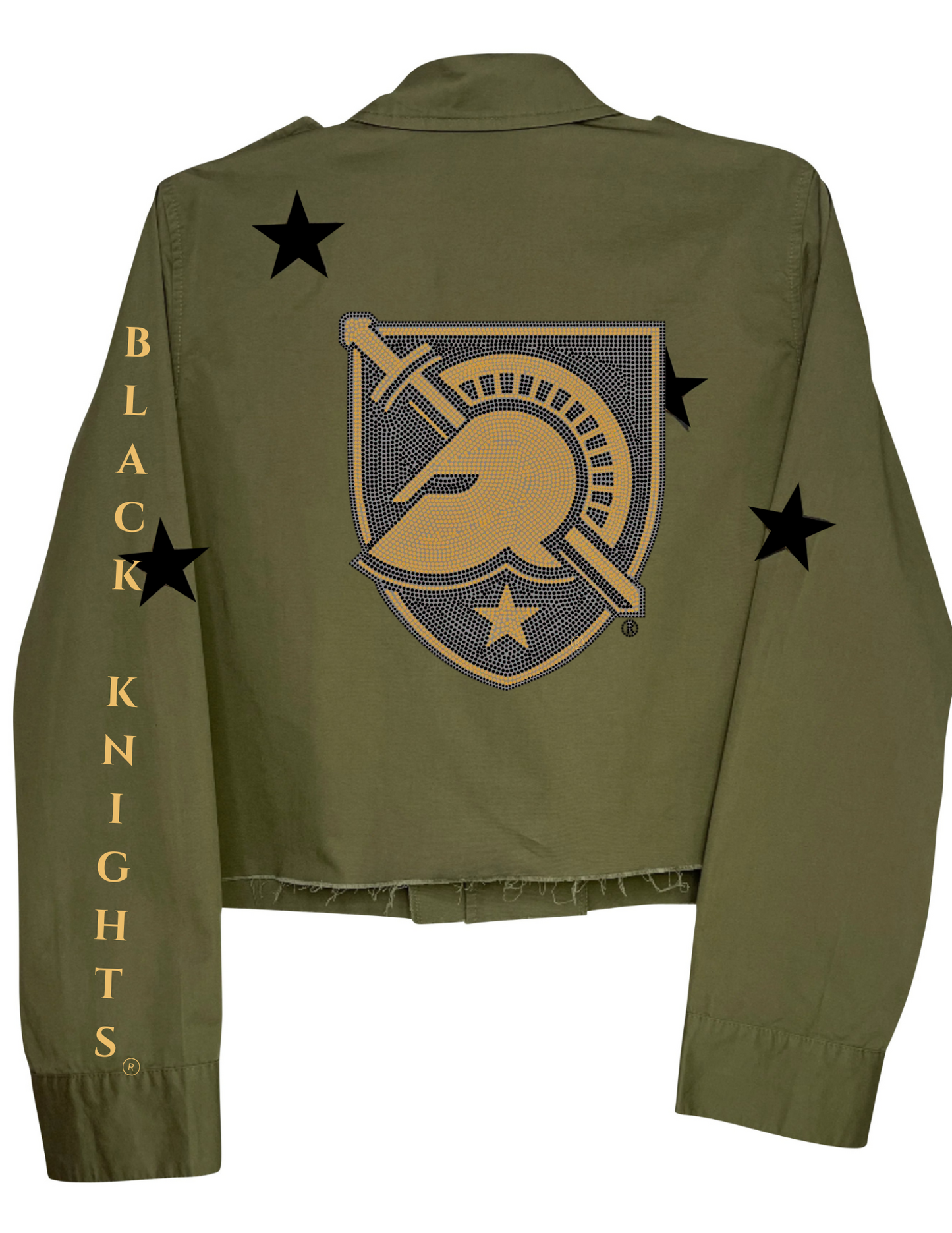 Army West Point Black Knights Shield Army Green Shacket