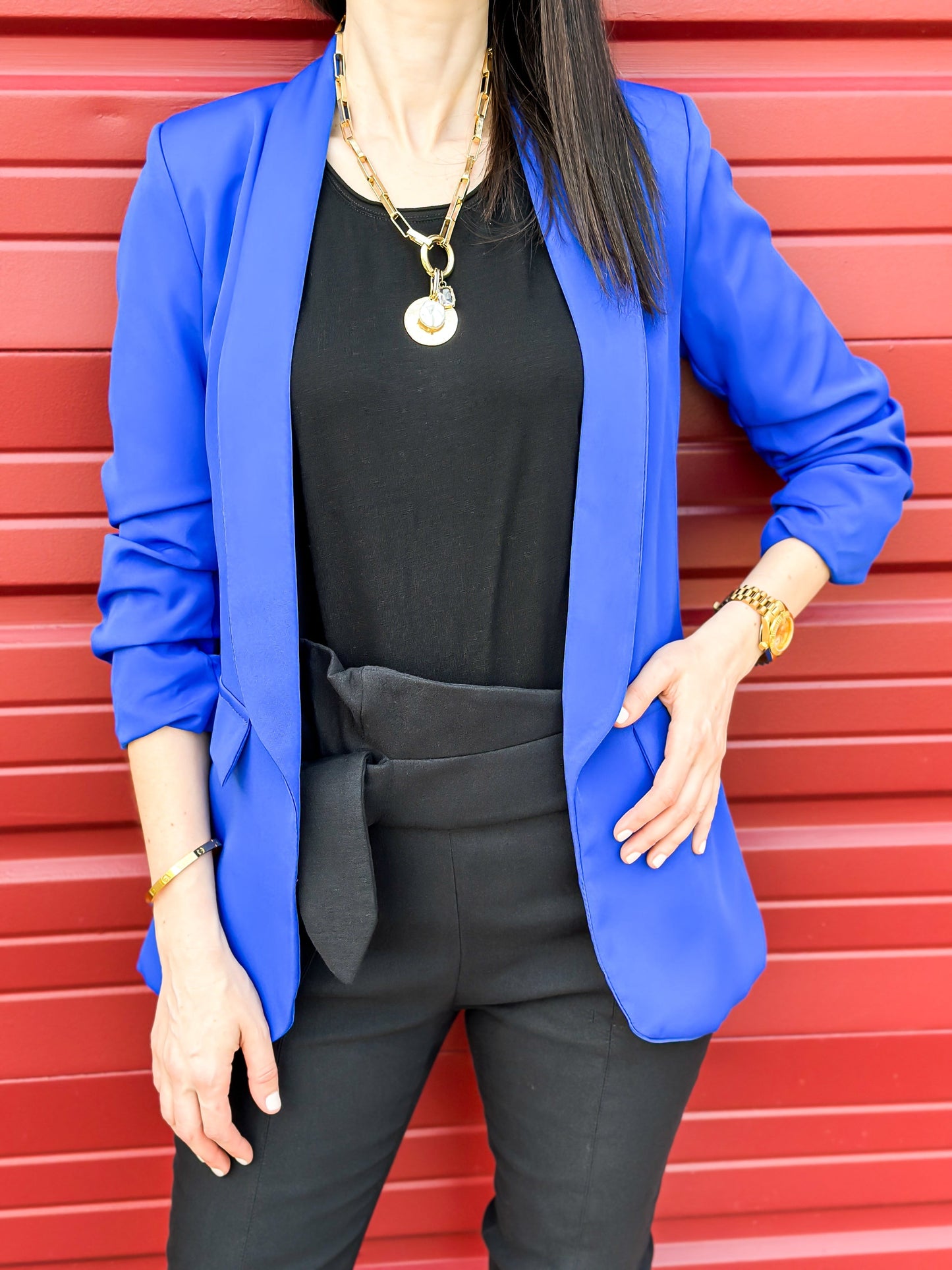 Blazer, Ruched Royal Blue, Love U More