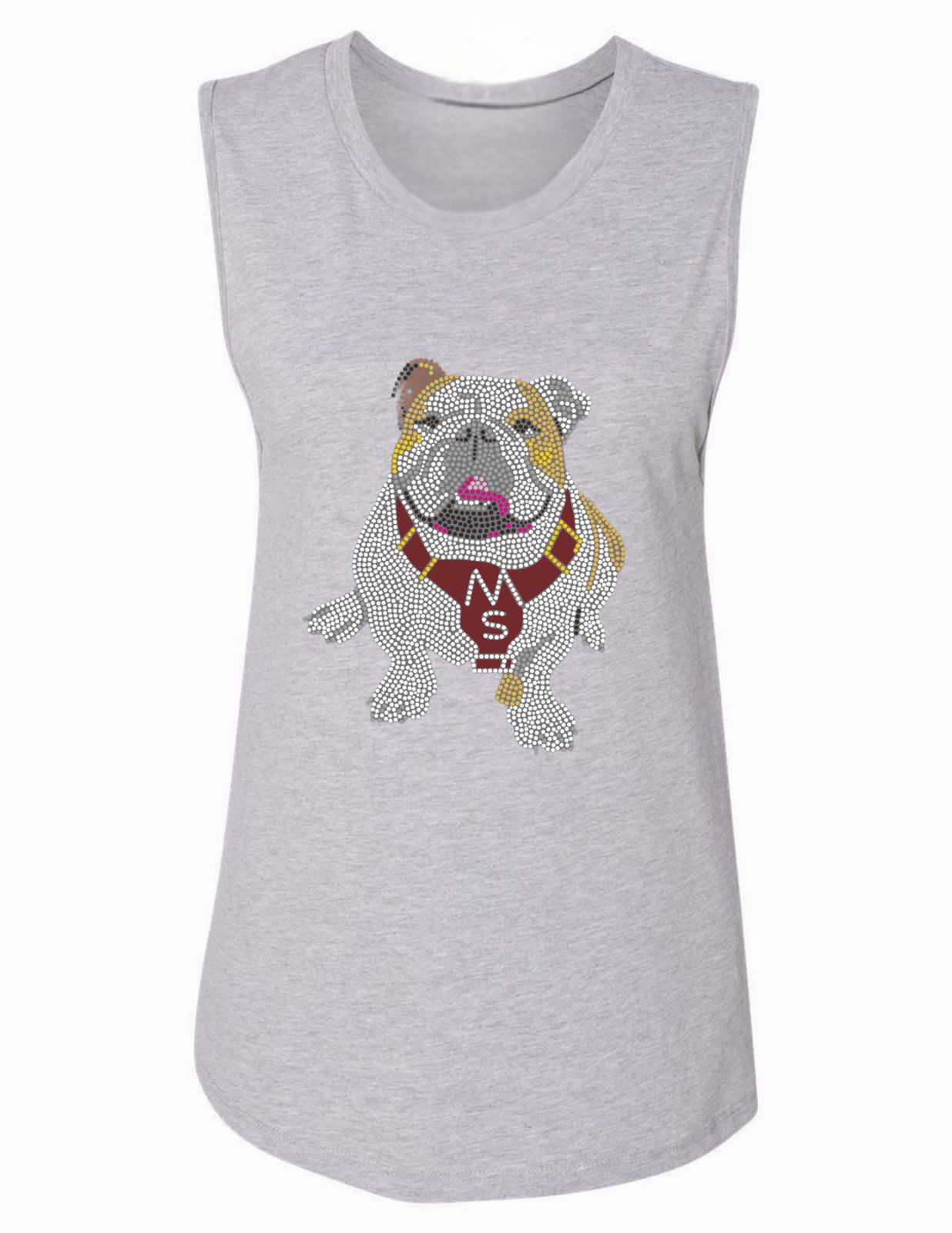 Mississippi State Bulldog Gray Tank Top