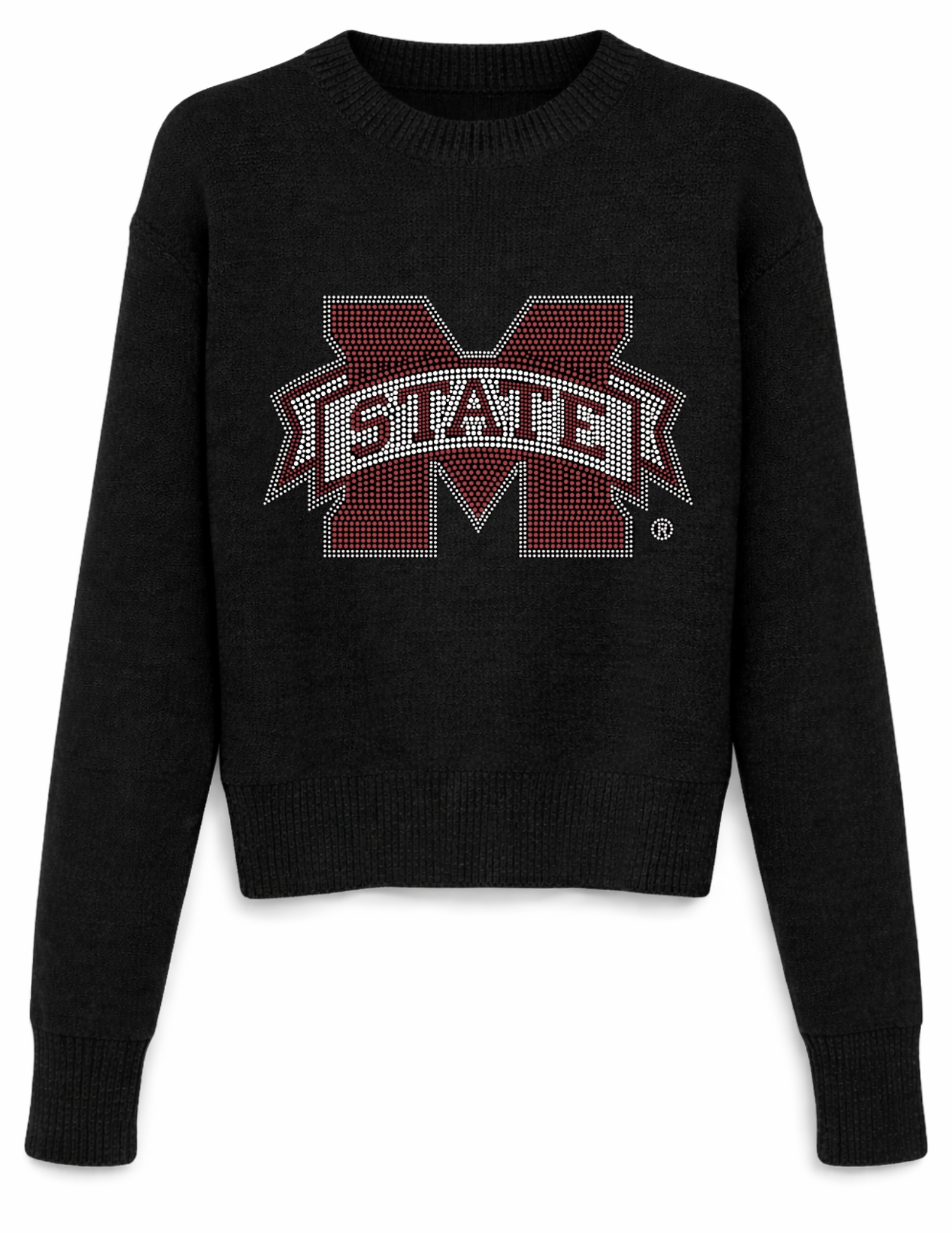 Mississippi State M State Black Crewneck Sweater