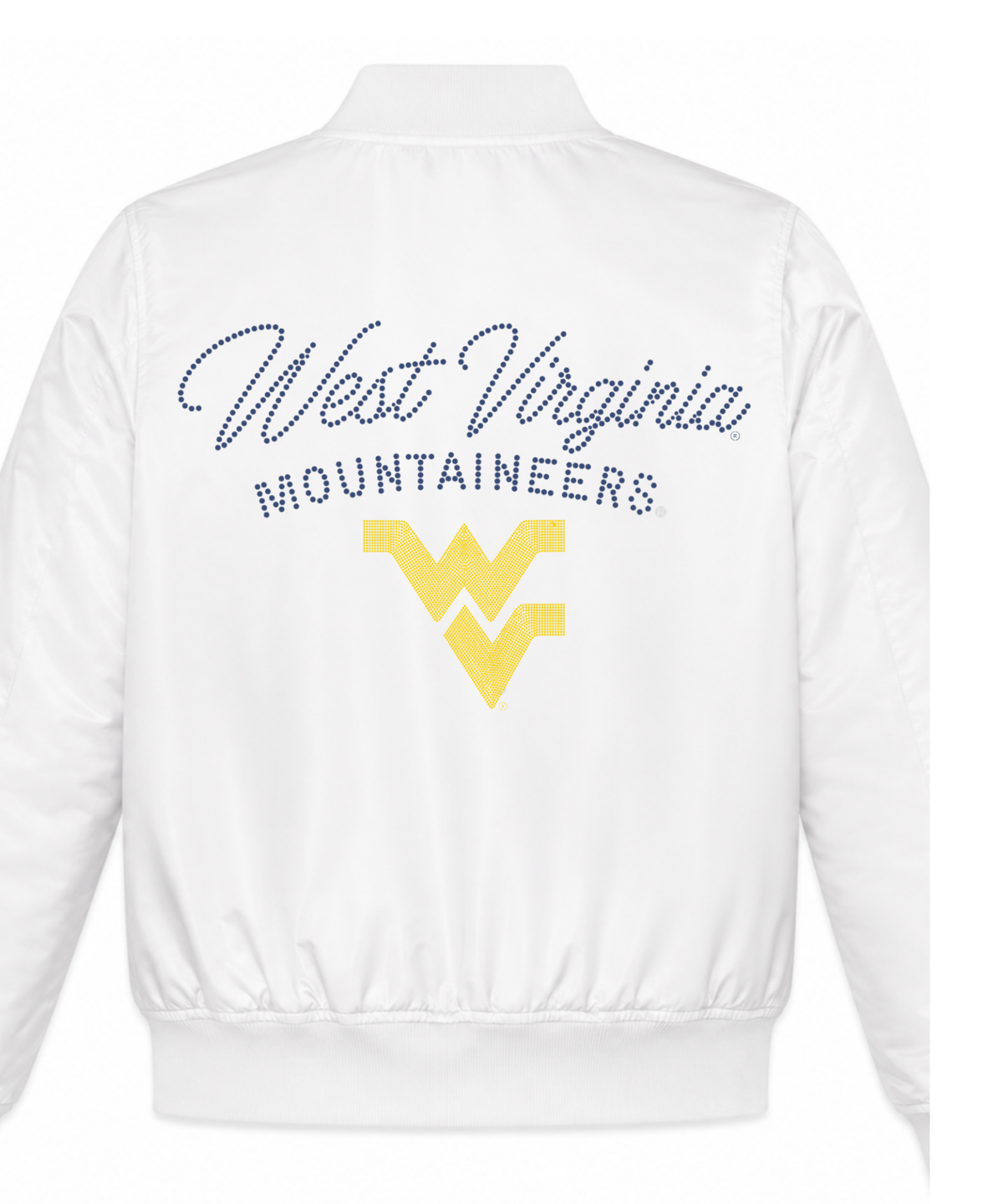 West Virginia Mountaineers WV White Bomber Jacket