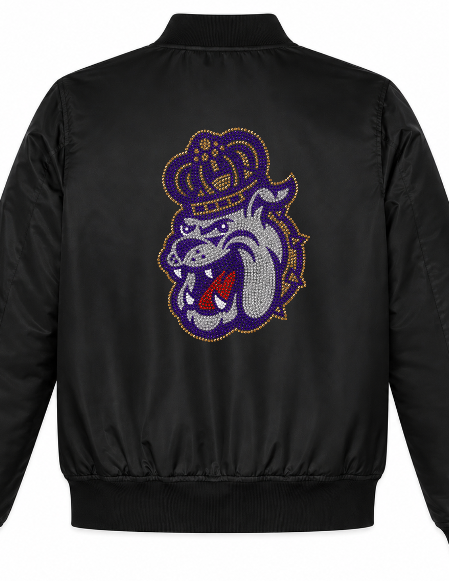James Madison Bulldog Black Bomber Jacket
