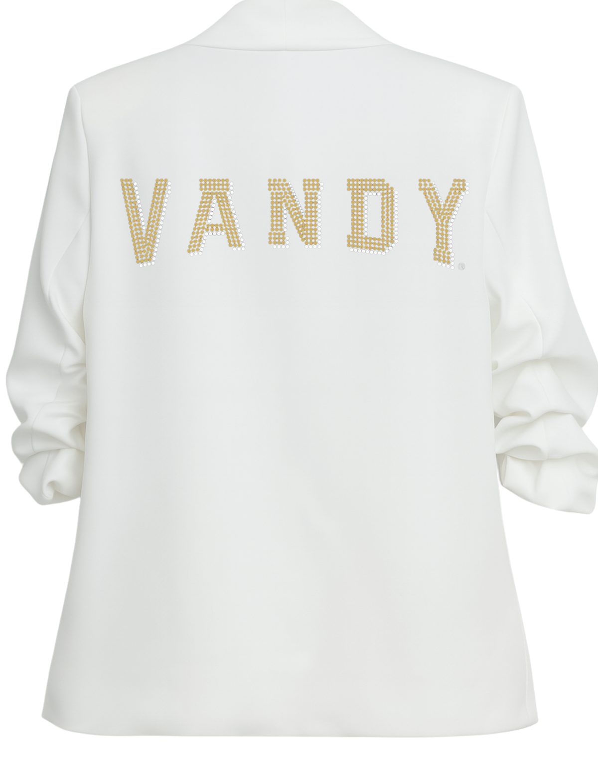 Vanderbilt University Vandy White Ruched Blazer