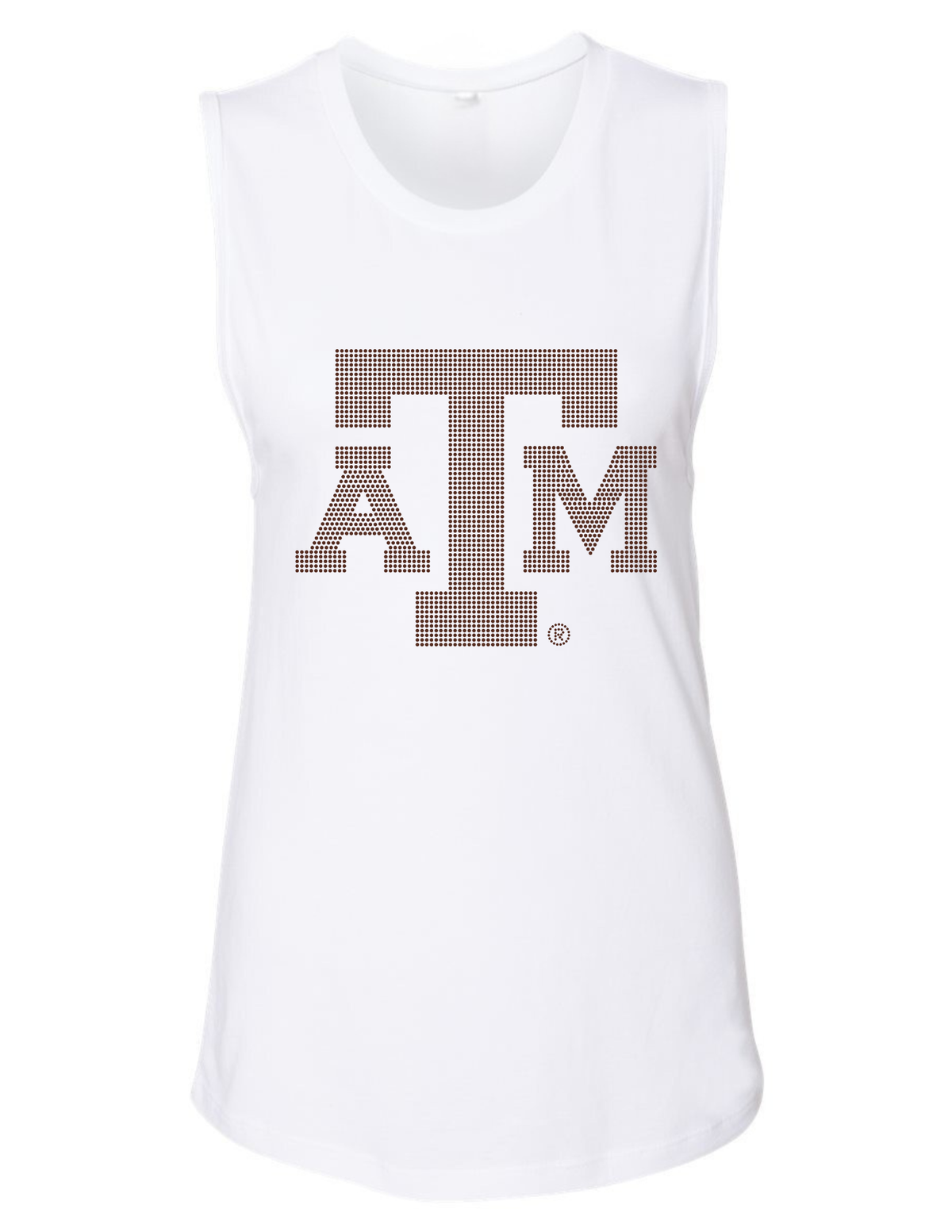 Texas A&M Logo White Tank Top