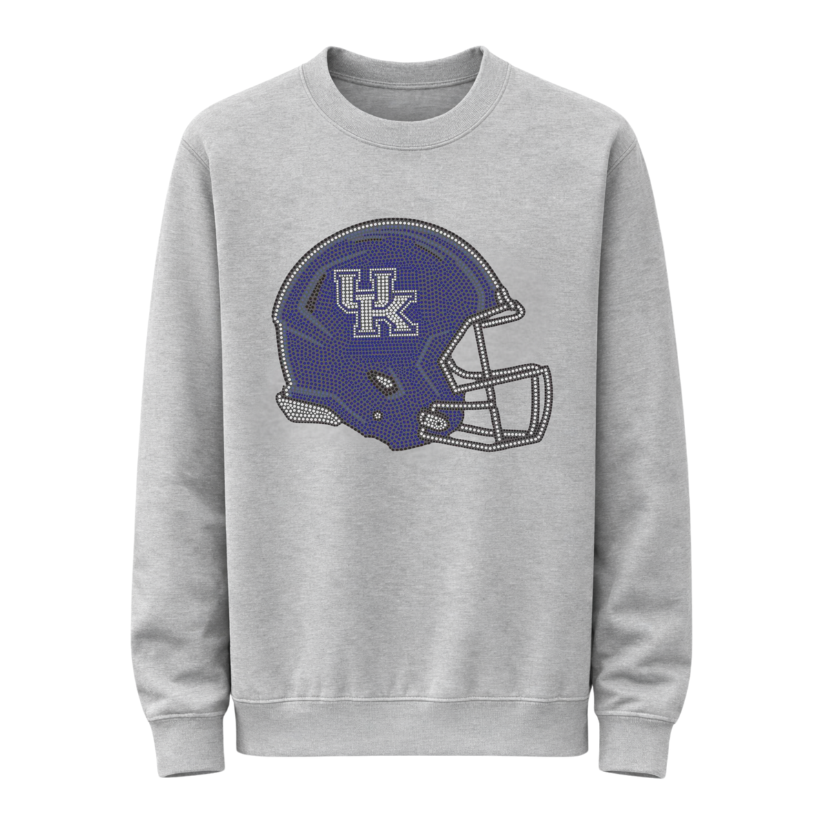 University of Kentucky Helmet Gray Crewneck Sweatshirt, view 3