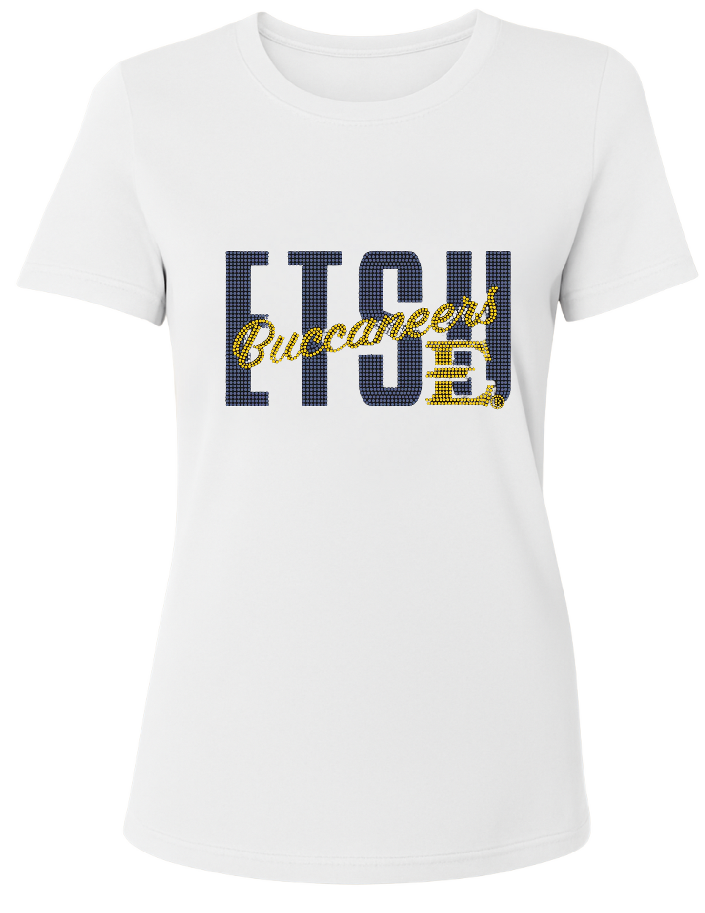 East Tennessee State ETSU Buccaneers White Crewneck T-Shirt