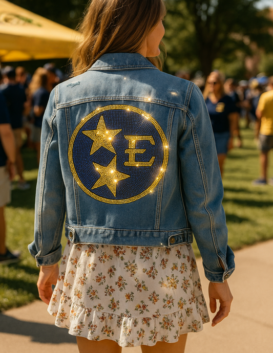 East Tennessee Circle Star Logo Blue Denim Jacket