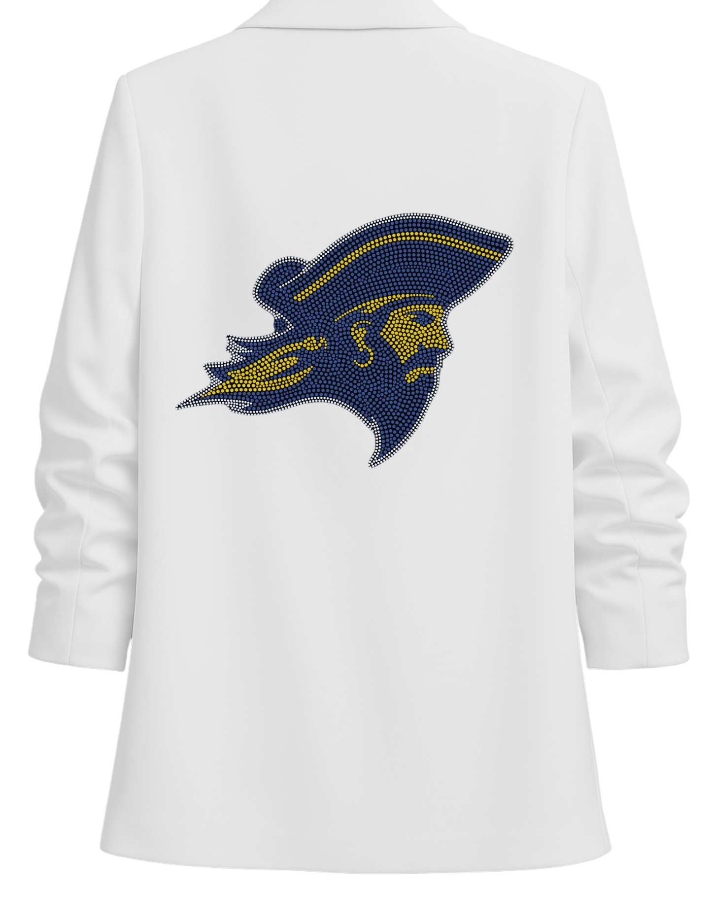 Game Day Blazer, White Ruched, East Tennessee State Bucky