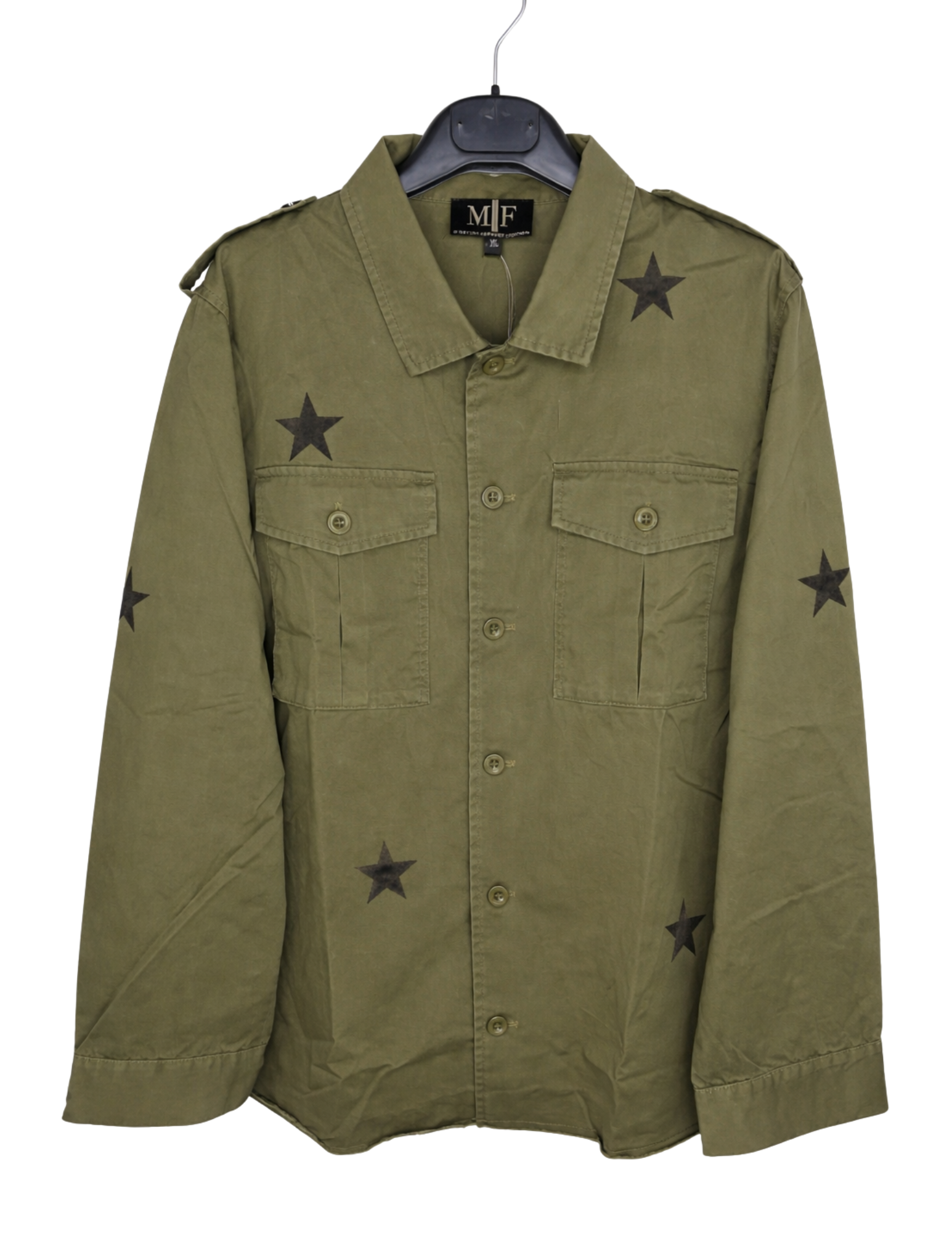 University of Oklahoma Helmet Army Green Shacket