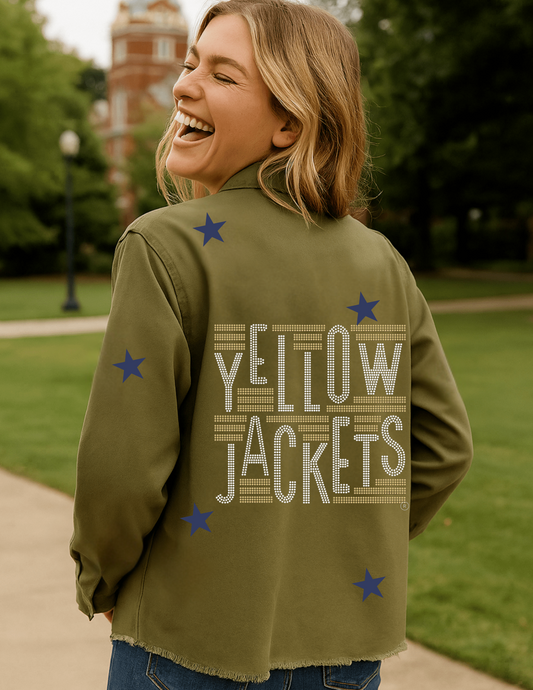 Georgia Tech Yellow Jackets Army Green Shacket