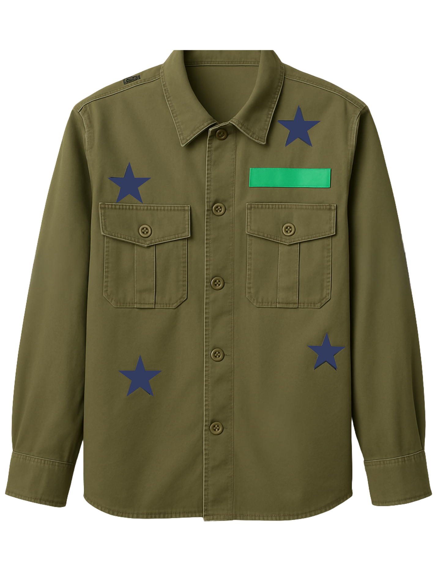 Georgia Tech Yellow Jackets Army Green Shacket