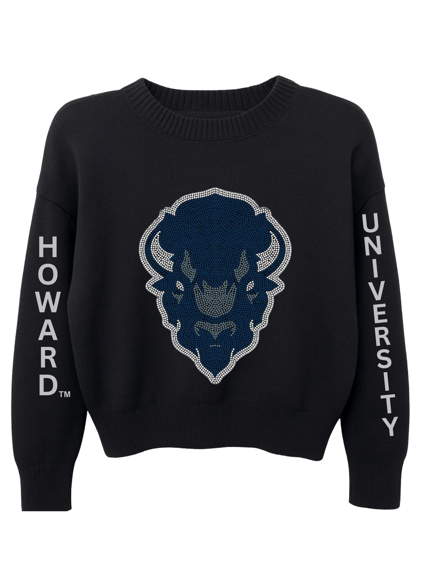 Howard University Bison Black Crewneck Sweater
