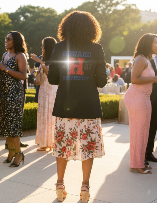 Howard University H EST. 1867 Ruched Black Blazer