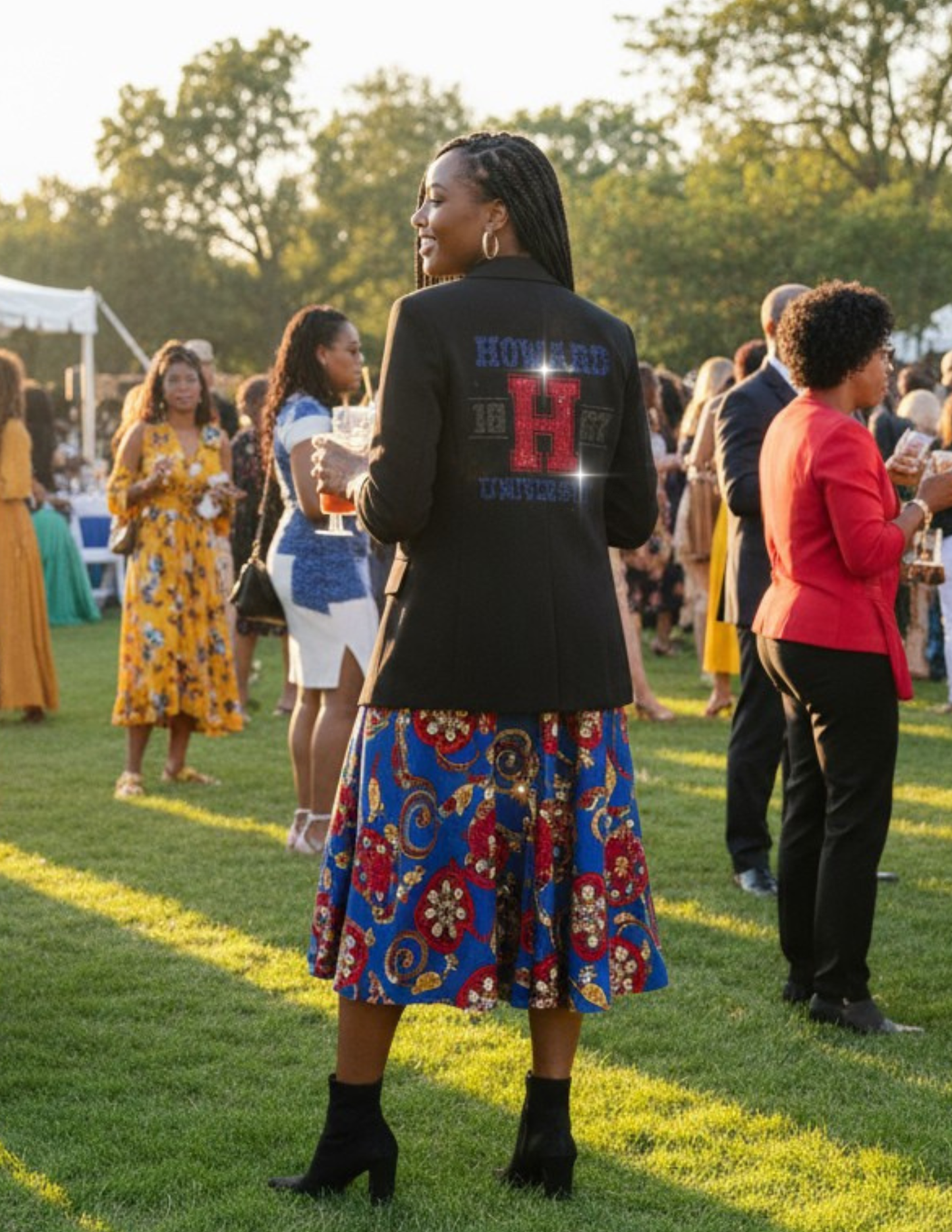 Howard University H EST. 1867 Ruched Black Blazer