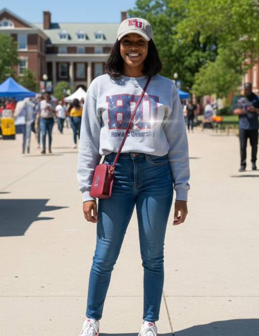 Howard University HU Gray Crewneck Sweatshirt