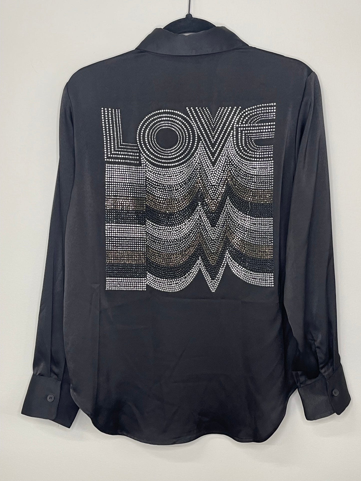 Shirt, Silky Black, Gunmetal Love Repeater