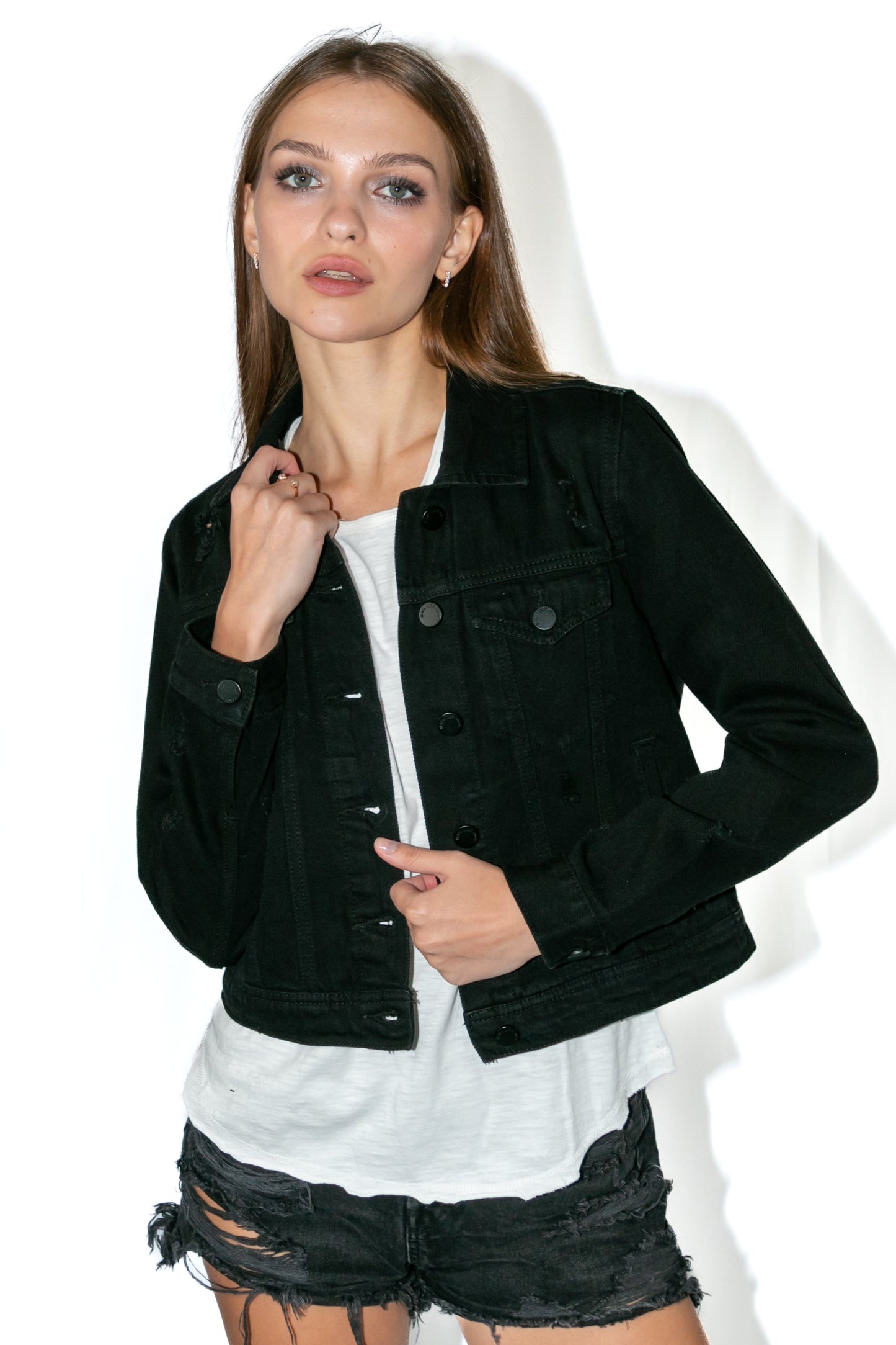 Jacket, Black Denim, Gunmetal Love Repeater