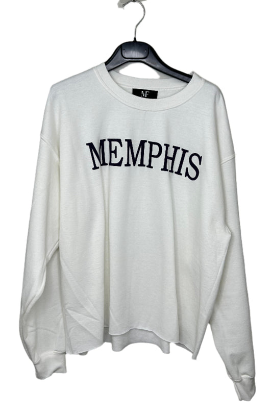 Game Day Sweatshirt, Crewneck White, Memphis