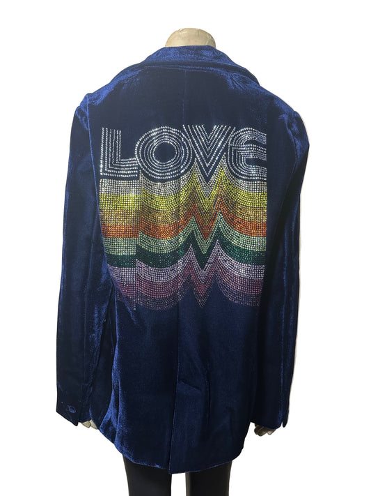 Blazer, Velvet Midnight Blue, Love Repeater