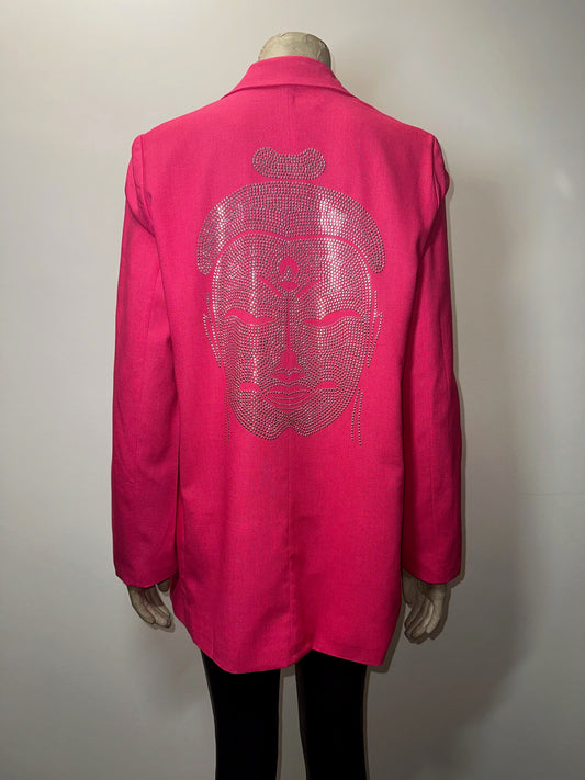 Blazer, Linen Pink, Silver Buddha