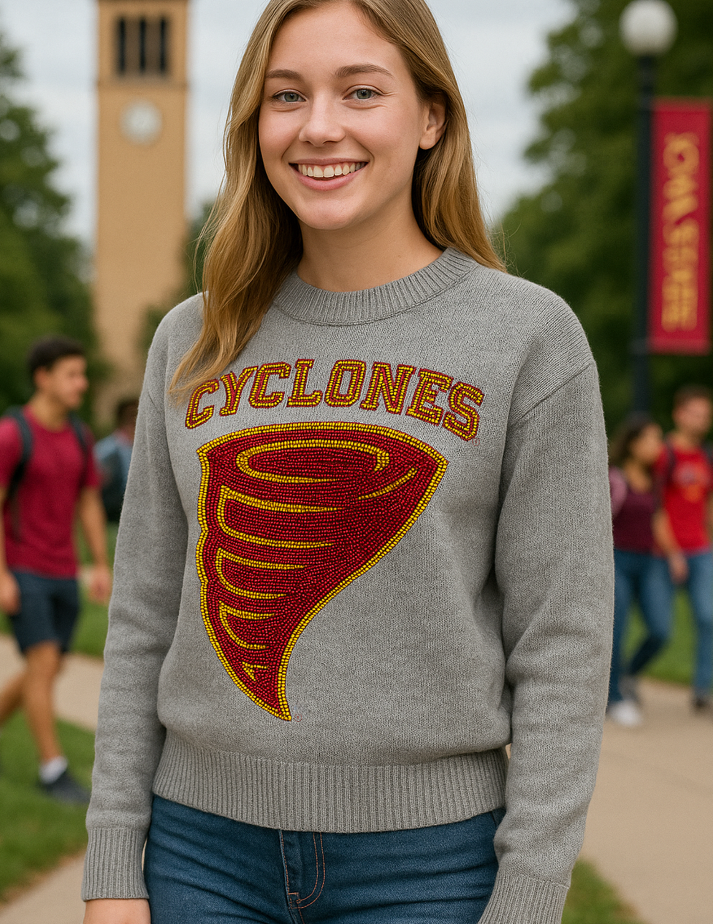 Iowa State Gray Crewneck Cyclones Sweater