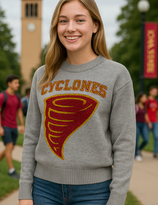Iowa State Gray Crewneck Cyclones Sweater