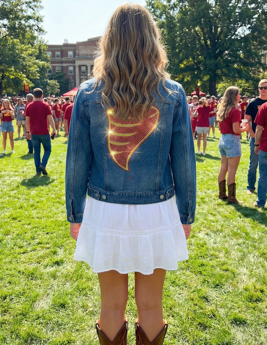 Iowa State Cyclone Blue Denim Jacket