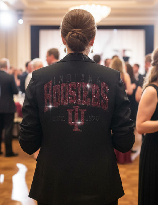 Indiana University EST. 1820 Ruched Black Blazer