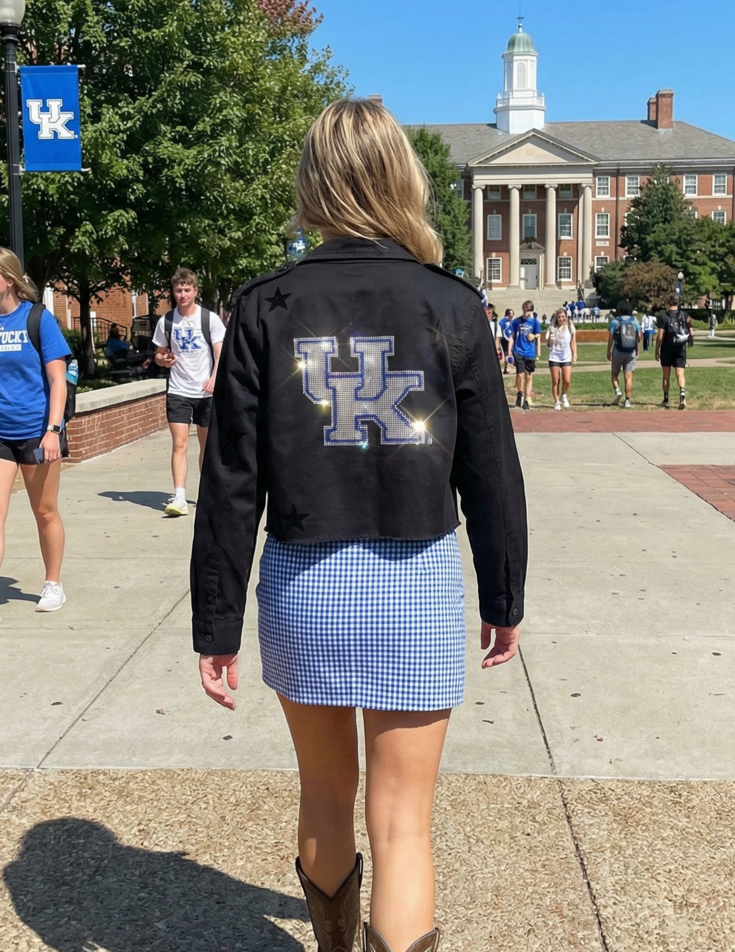 University of Kentucky Interlocking White UK Black Shacket