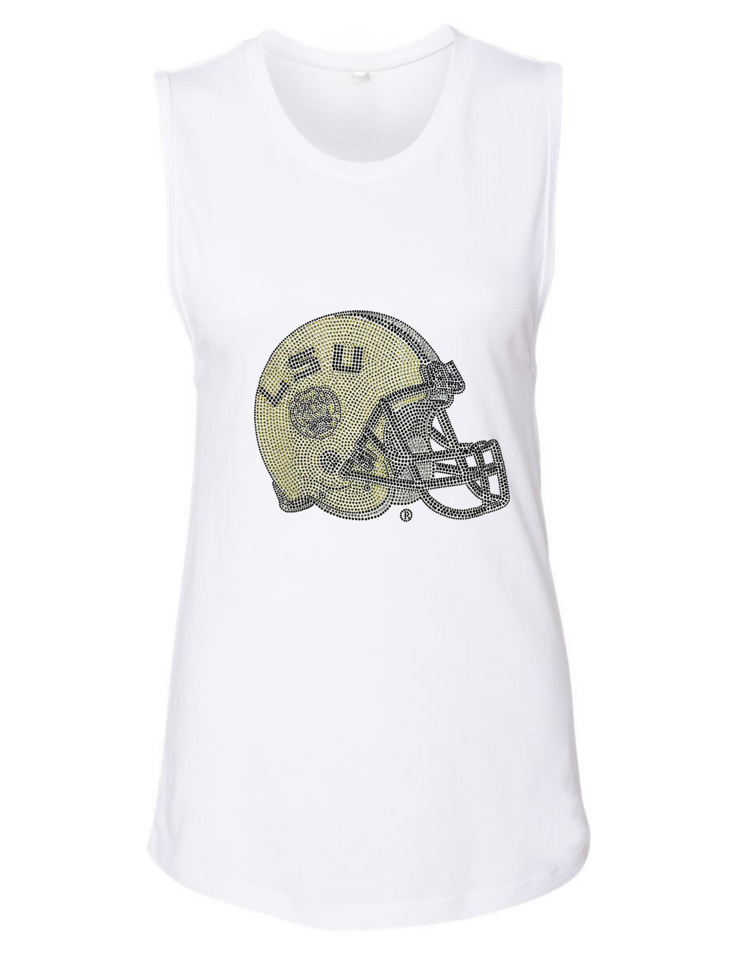 LSU Helmet White Tank Top