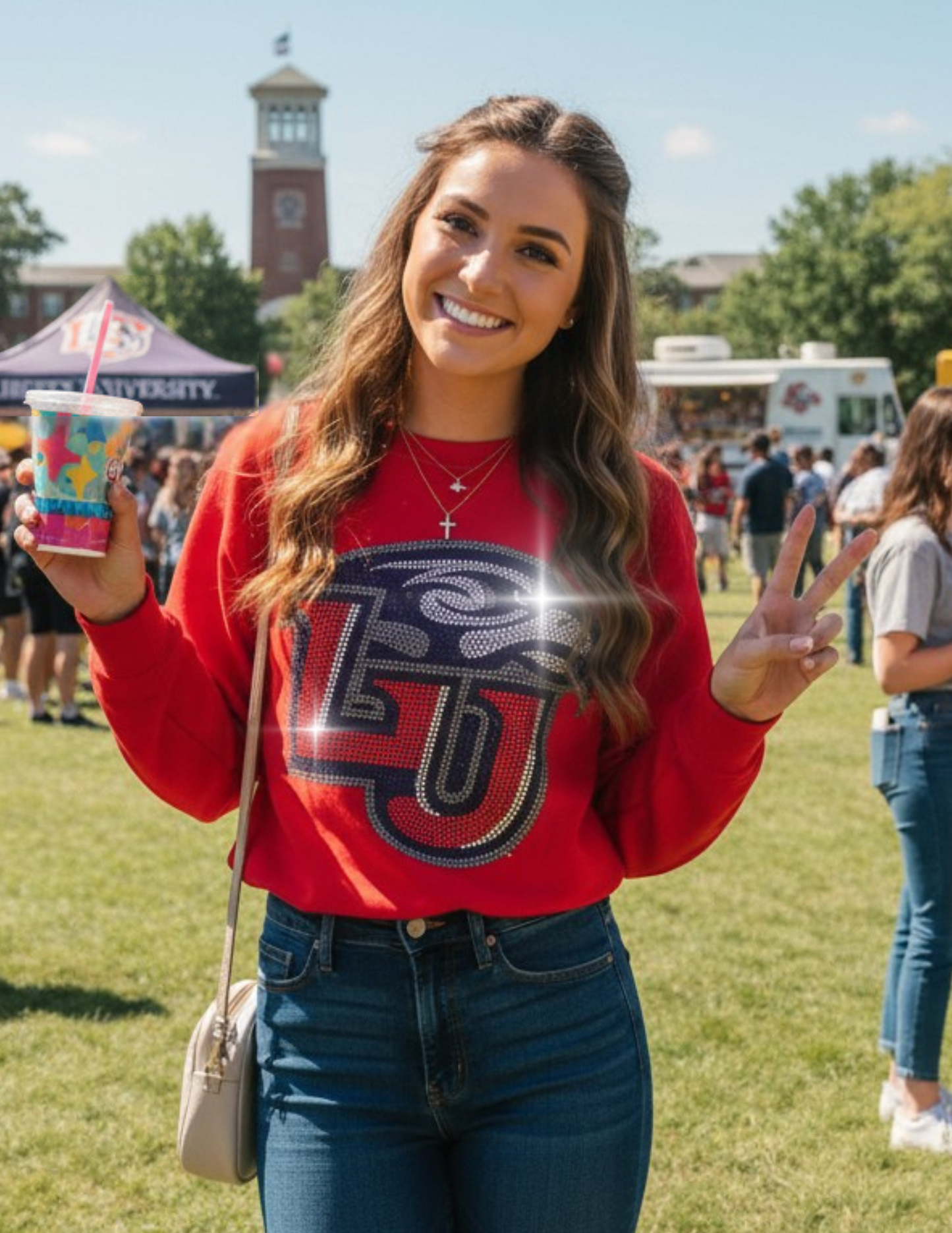 Liberty University Red Crewneck Sweatshirt