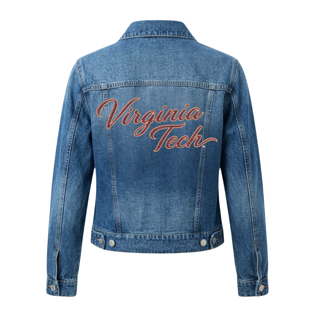 Virginia Tech Script Blue Denim Jacket
