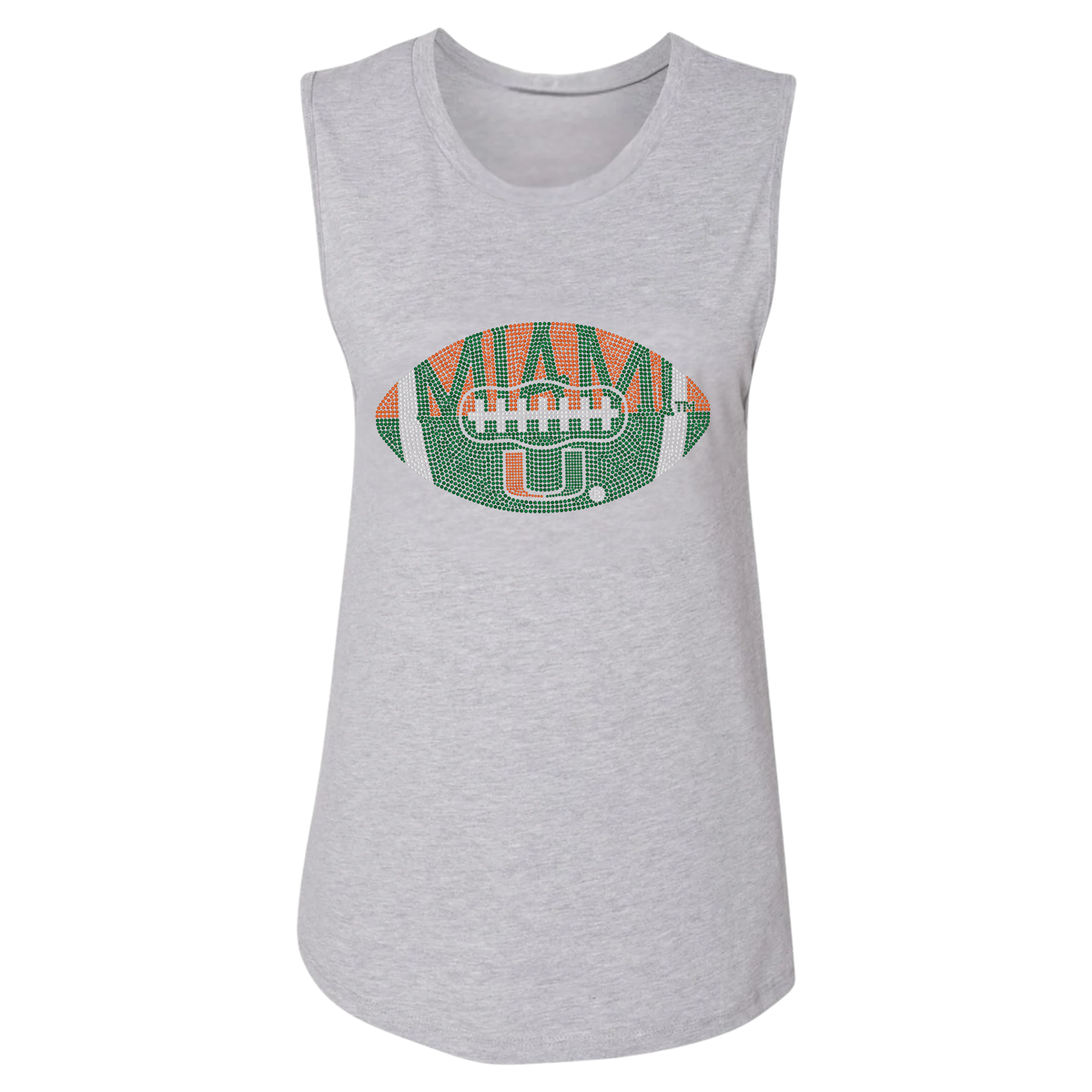 University of Miami Football Gray Tank Top