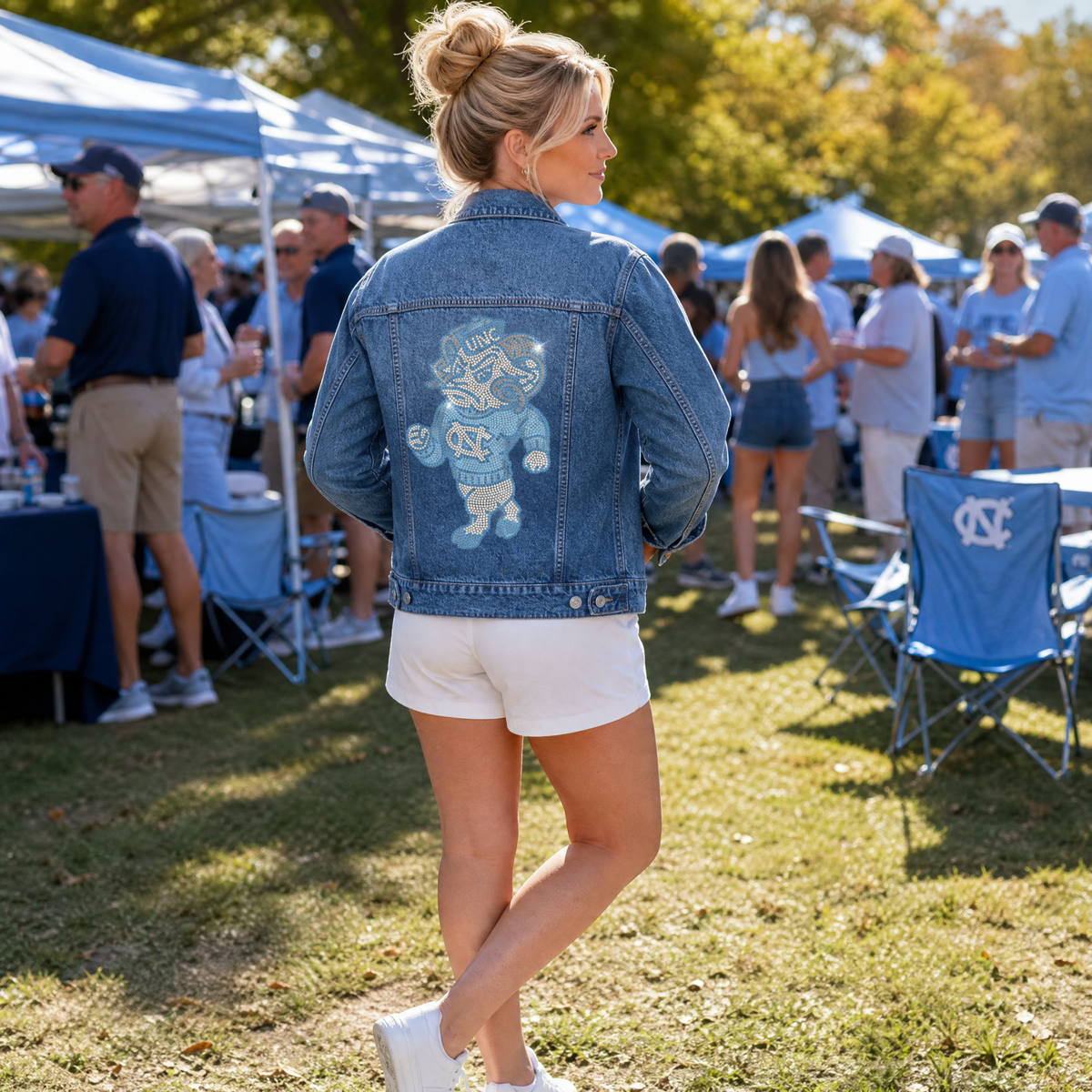 University of North Carolina Rameses Blue Denim Jacket