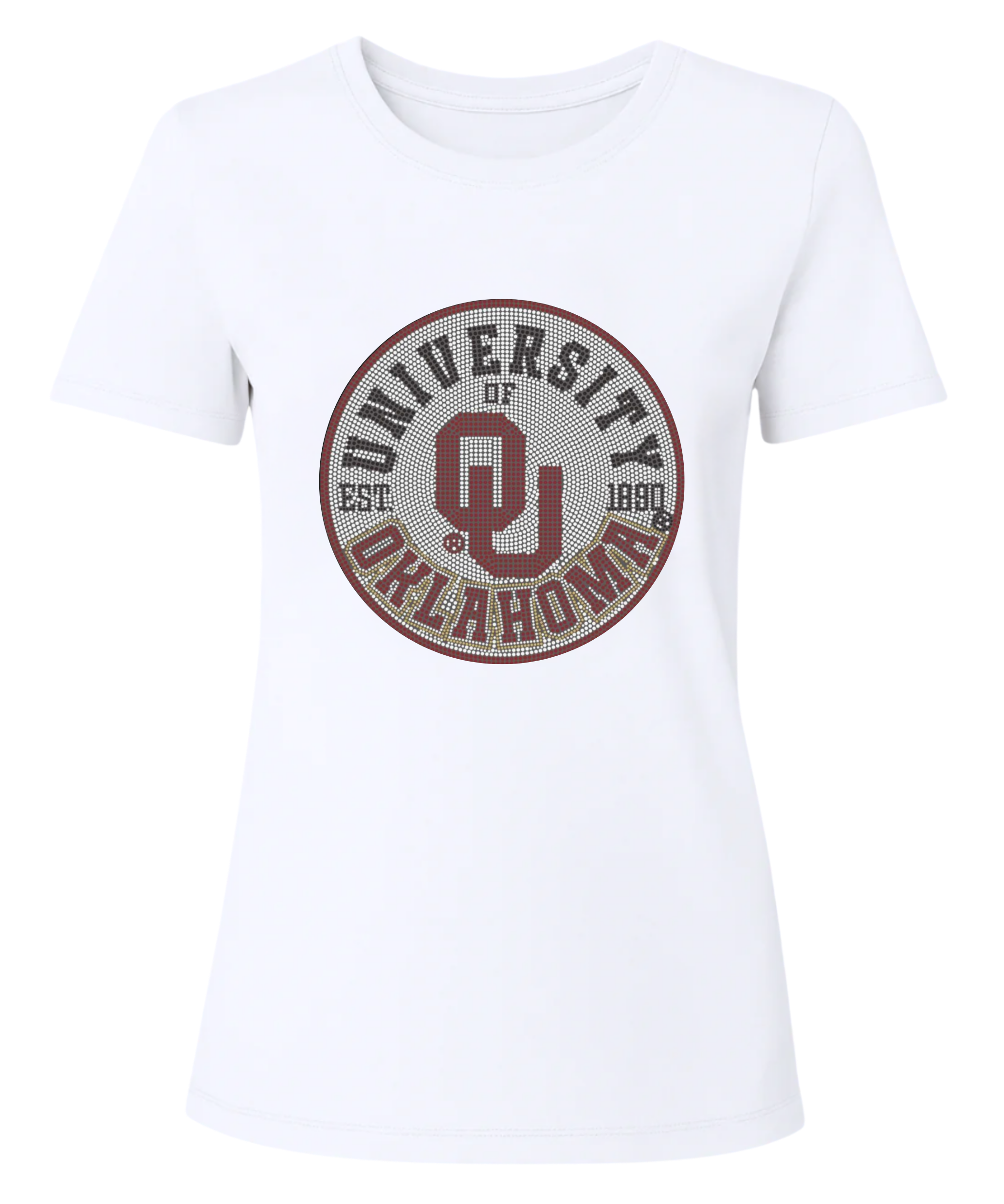 University of Oklahoma EST. 1890 Circle White Crewneck T-Shirt