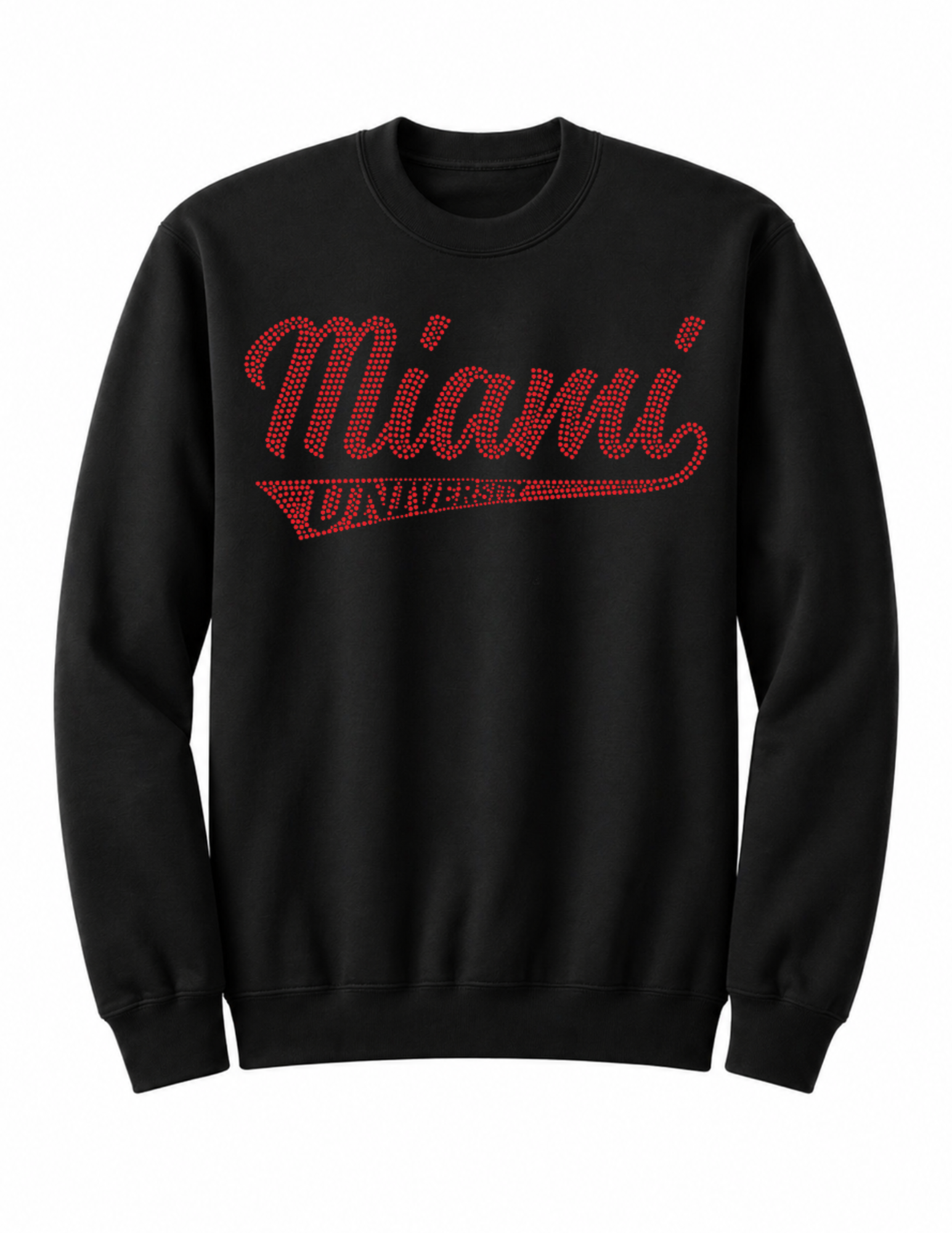 Miami of Ohio University Script Black Crewneck Sweatshirt