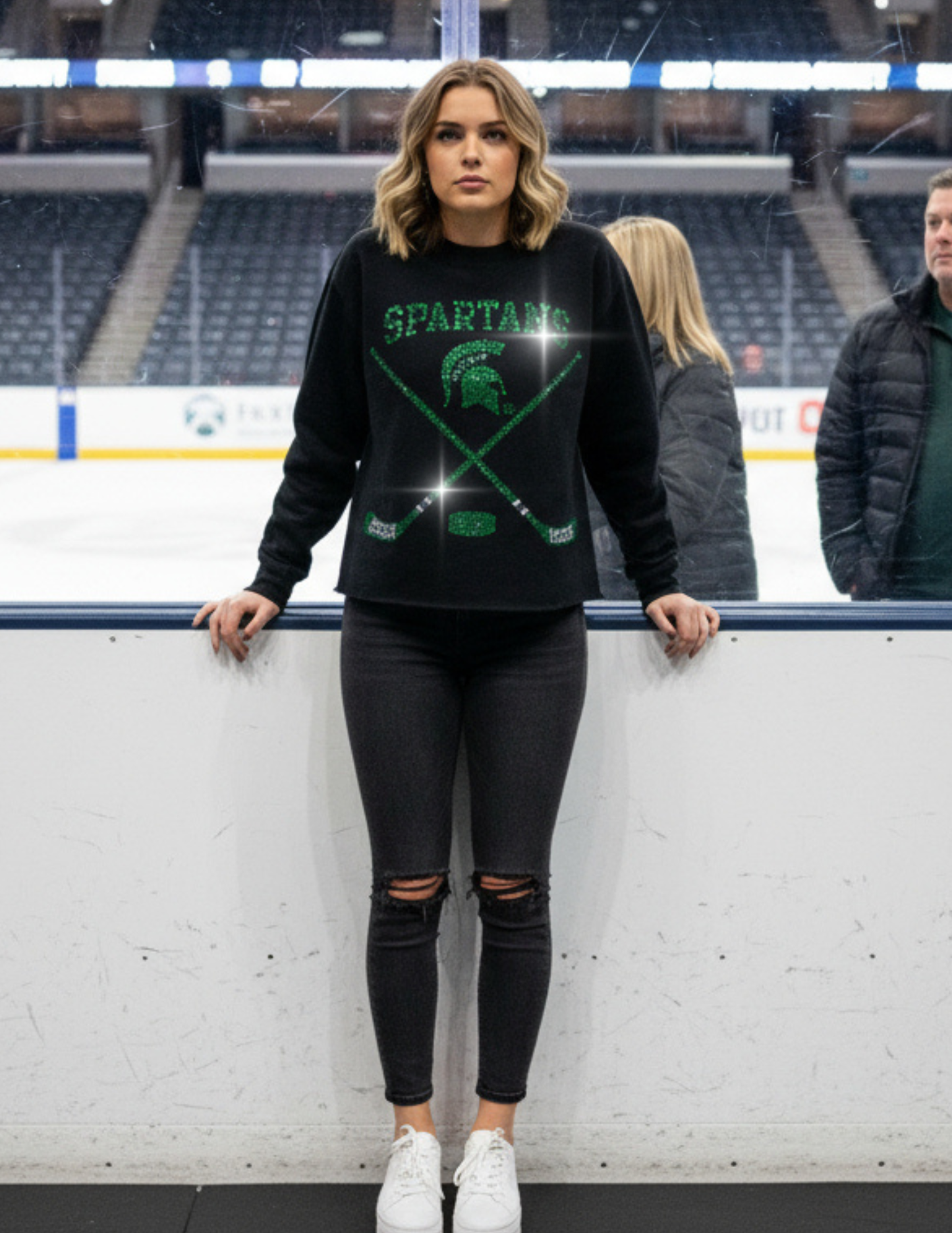 Licensed Game Day Sweatshirt, Black, Michigan State Spartans Hockey