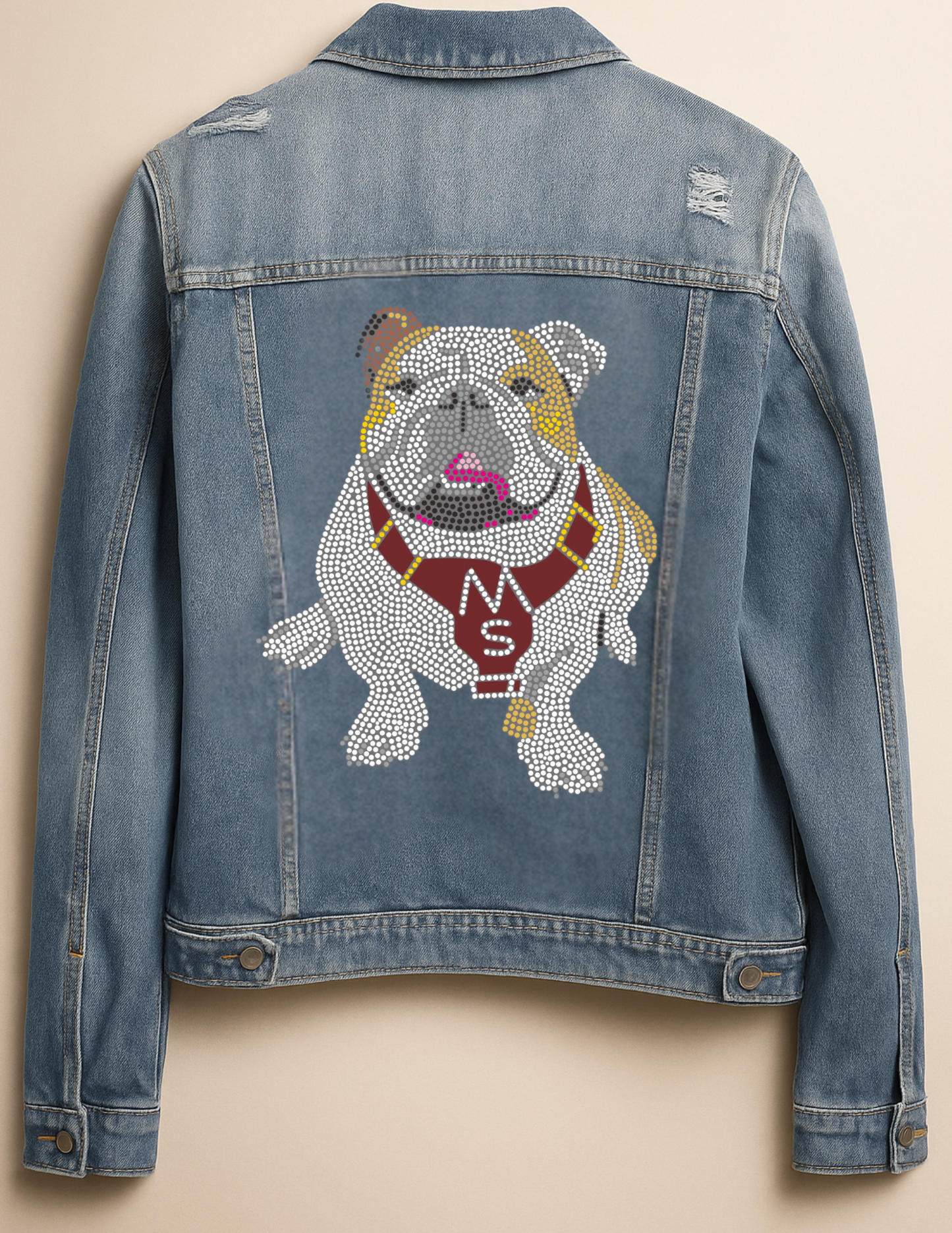Game Day Jacket, Blue Denim, Mississippi State Full Bulldog