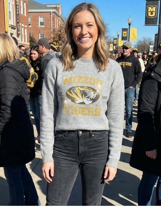 University of Missouri EST 1839 Gray Crewneck Sweater