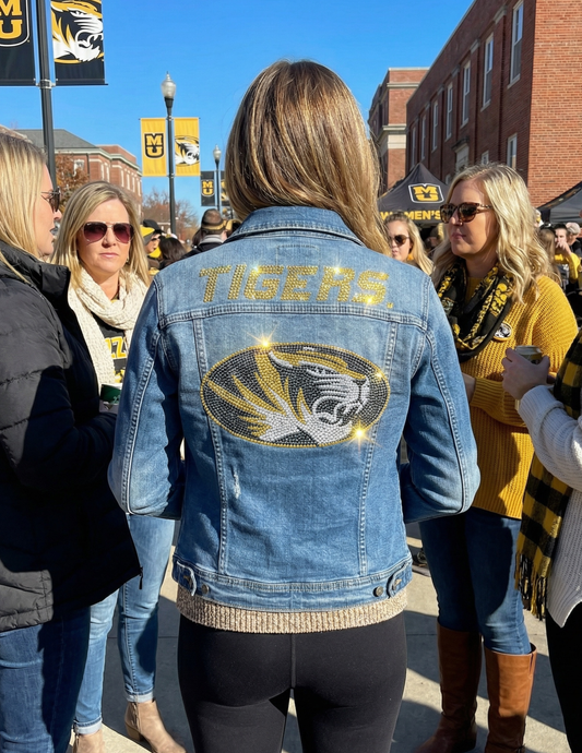 University of Missouri Tigers Logo Blue Denim Jacket