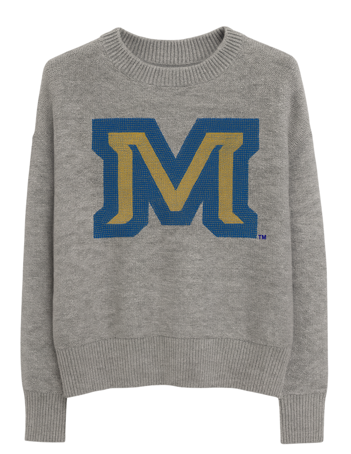 Montana State Block M Gray Crewneck Sweater