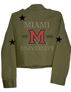 Miami of Ohio Est. 1809 Army Green Shacket