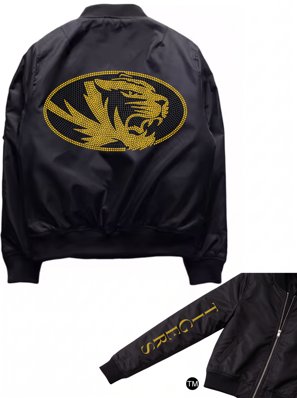 University of Missouri Tigers Logo Black Bomber Jacket