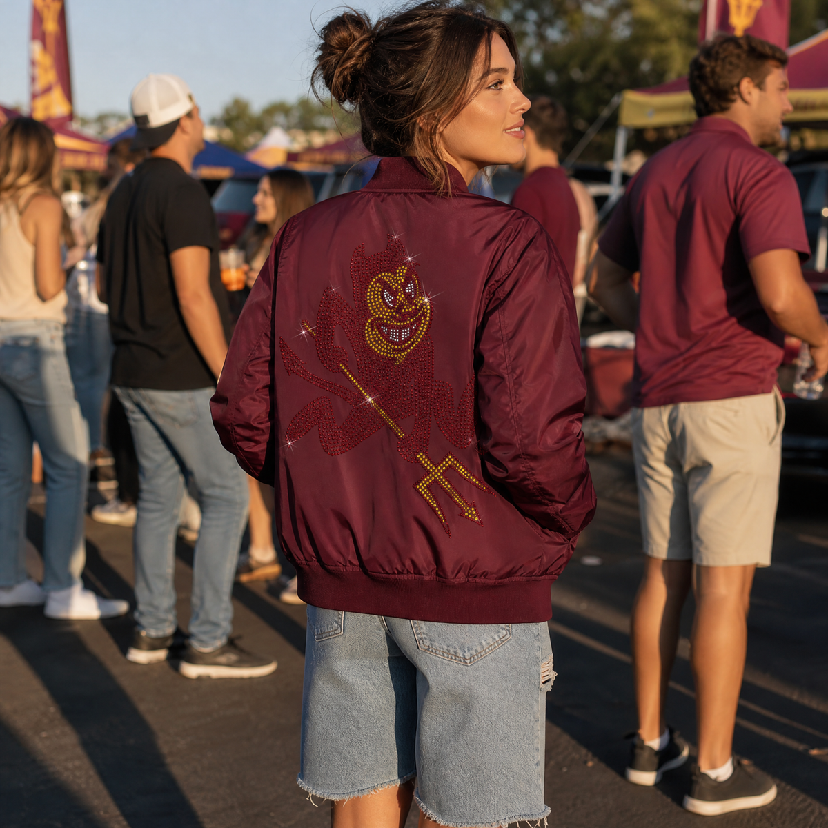 Arizona State Sun Devils Maroon Bomber Jacket