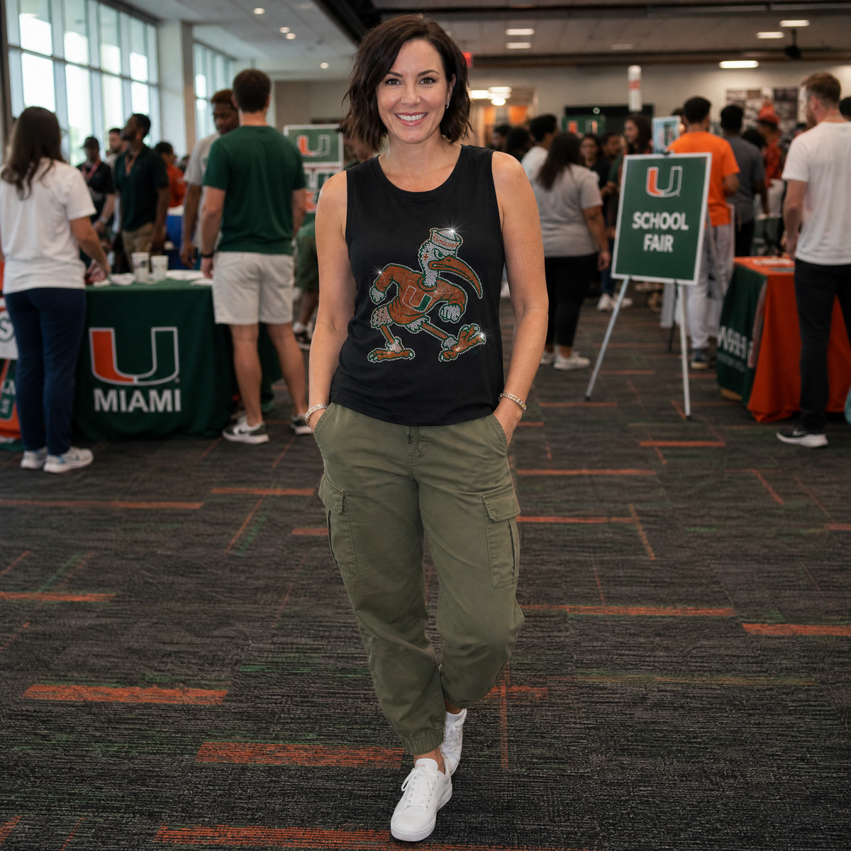 University of Miami Sebastian Black Tank Top