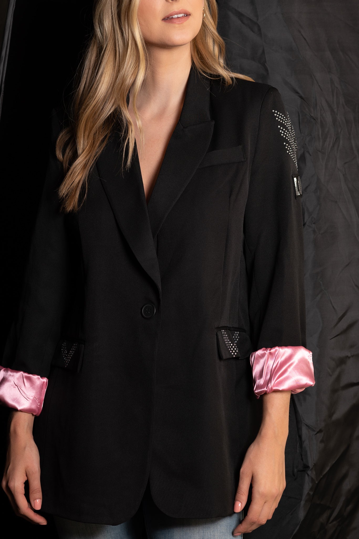 Blazer, Black w/ Pink Lining, Love Military