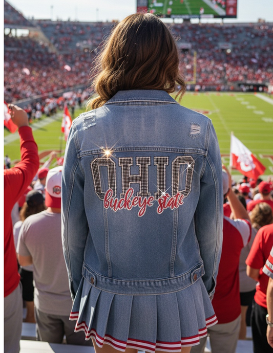 Ohio State Buckeye State Blue Denim Jacket
