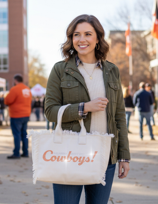 Oklahoma State Cowboys Ivory Tote Bag