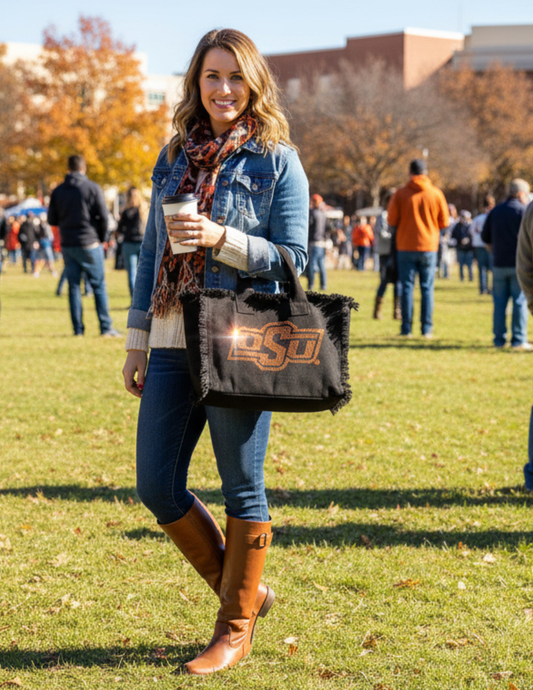 Oklahoma State OSU Black Tote Bag